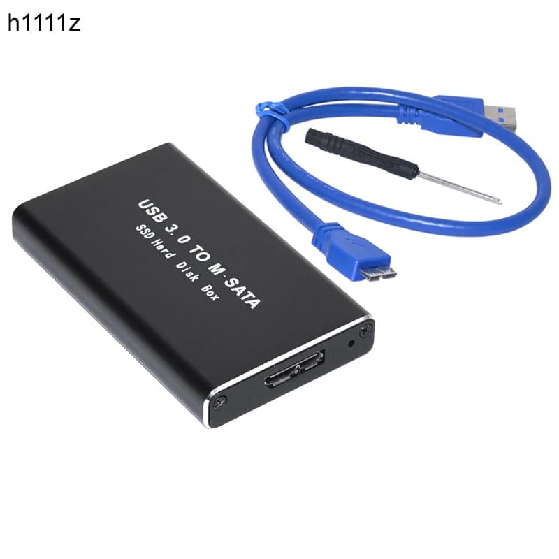 Mini Hard Disk SSD Caso USB3.0 a mSATA Adattatore Hard Drive Enclosure In Lega di Alluminio Hard Disk Esterno Caso mSATA per USB3.0 Box