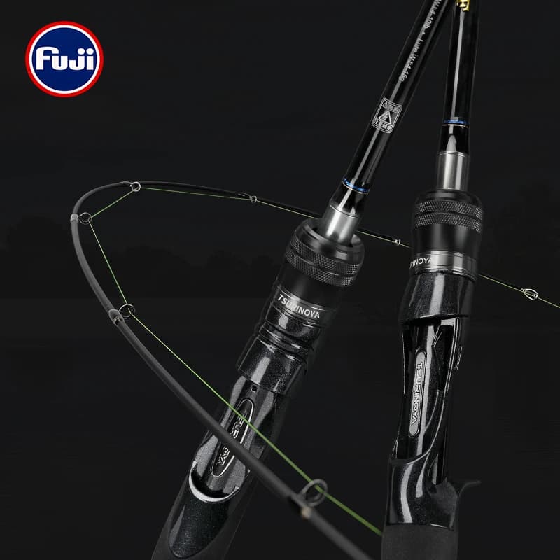 Canna da pesca Spinning TSURINOYA BaitCasting WOLF 1.98m 2.09m 2.2m 2.28m guida FUJI leggera media canna da richiamo lunga in carbonio