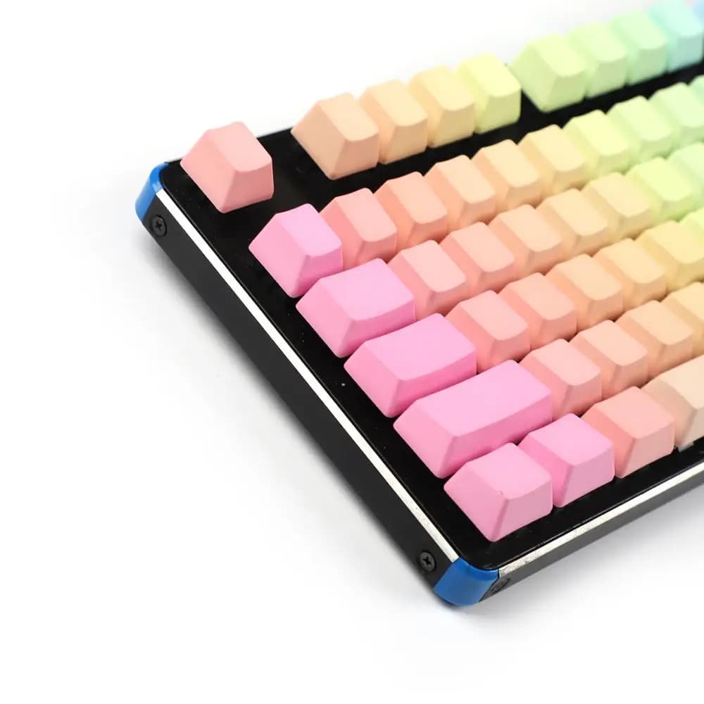 Profilo OEM Arcobaleno Top stampato frontale stampato vuoto 108 87 61 Copritasti tinti in PBT spesso per interruttori MX Tastiera da gioco meccanica