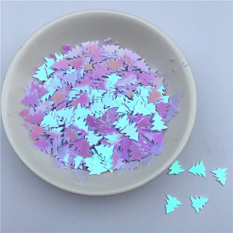 200g/20000pz Paillettes a Forma di Albero di Natale 7mm, Paillettes Sciolte per Cucito, Artigianato, Scrapbooking, Ornamenti Fai-da-Te, Accessori per Cucito