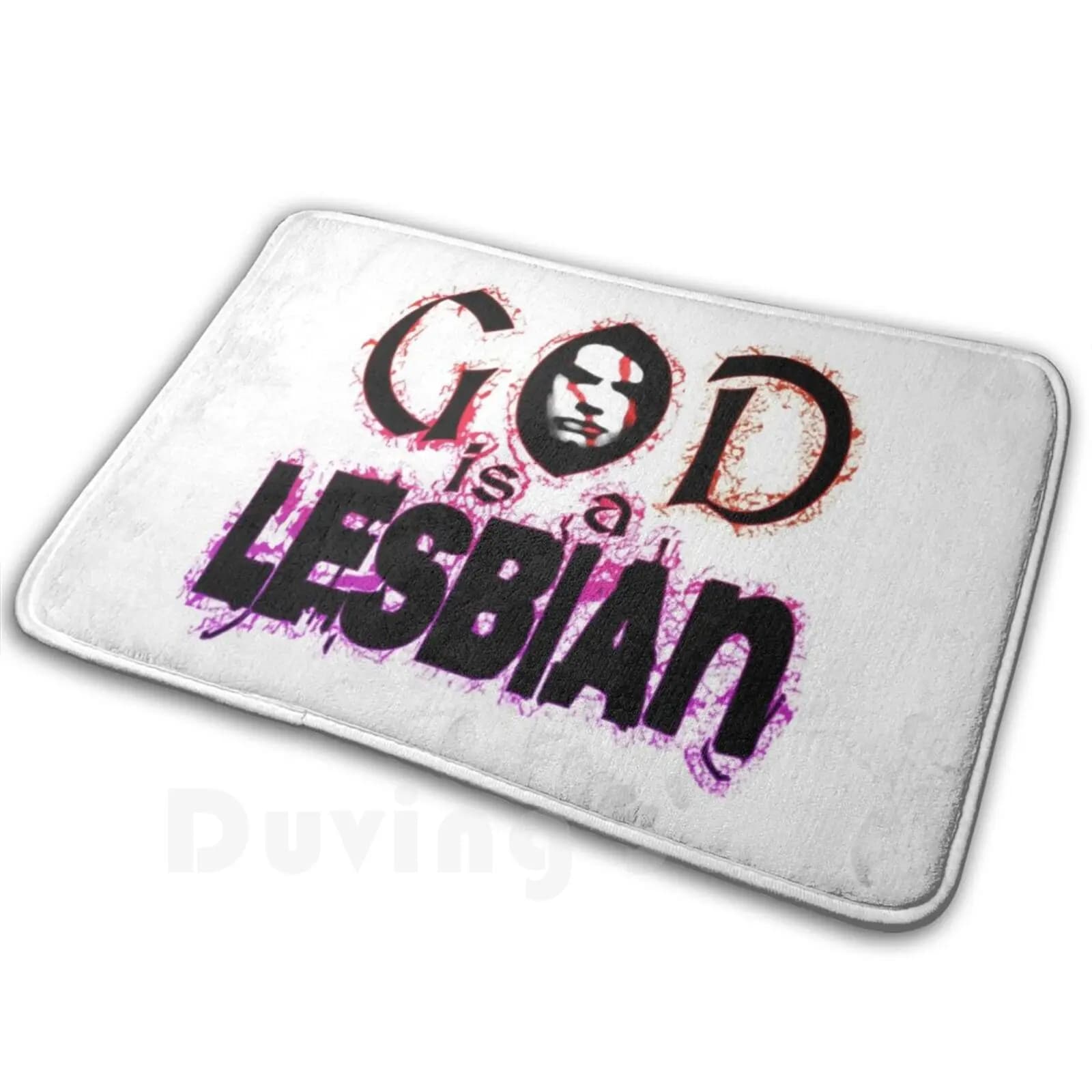 God Is A Tappeto Tappetino Tappeto Cuscino Morbido Antiscivolo Diamanda Hagan Channel Fantastico Tgwtg Rosso Bianco Nero Viola