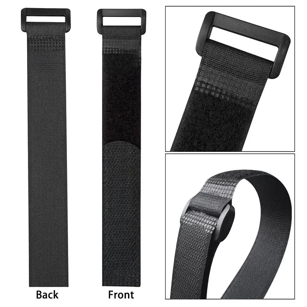 20*500mm 10 pz. Cinghie a strappo in nylon autoadesive multiuso resistenti per bici, fascette fermacavi riutilizzabili