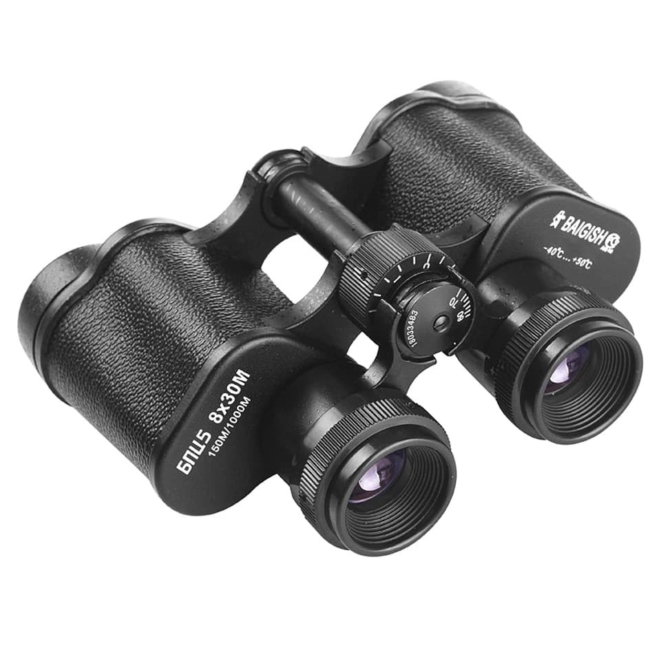 Binocolo professionale Baigish 8x30 interamente in metallo, con oculare per telescopio, ideale per caccia, campeggio e osservazione a lunga distanza.