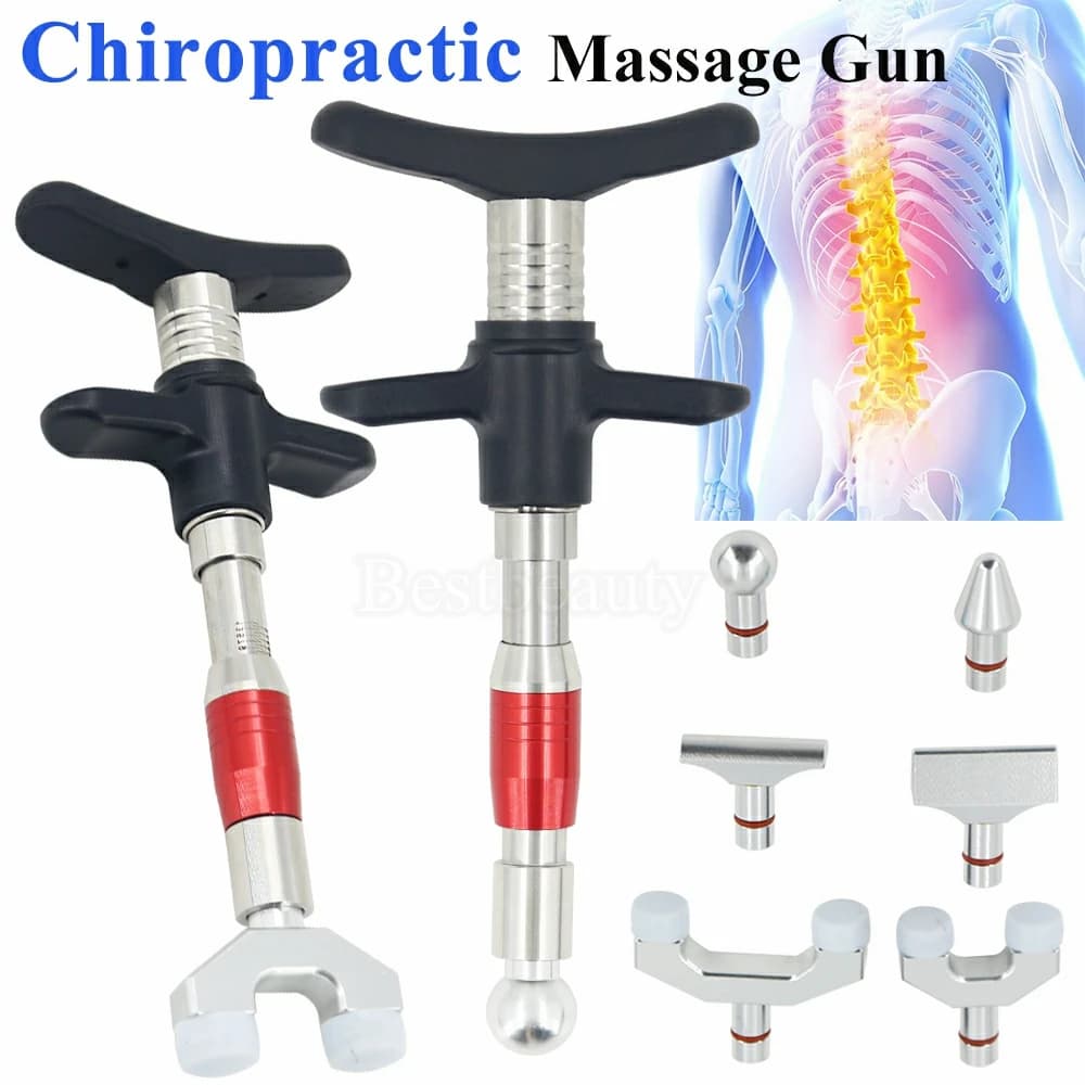 Manual Instruments for Chiropractic Adjustment 300N, Cervical Massage Adjustable to 10 Levels, High Precision Chiropractic Gun