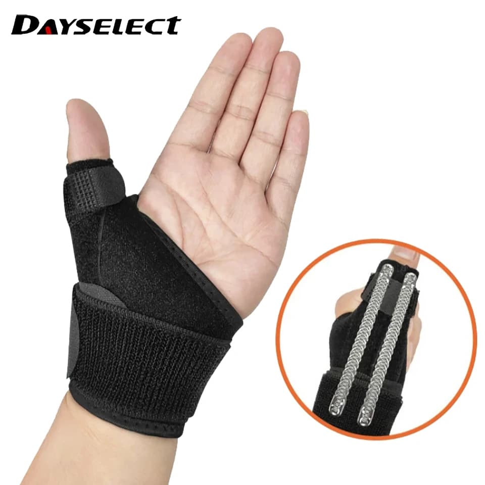 1Pc Stecca Pollice Brace Stecca 2 Molle Supporto Pollice Trigger Dito Polsi Avvolgimenti Per Il Polso Stabilizzatore Mano Sinistra Destra Uomini Donne