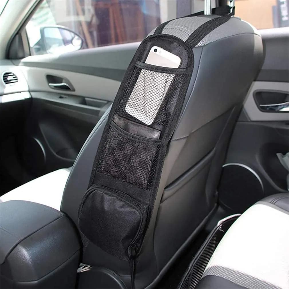 Car Seat Organizer Car Lateral Storage Bag for Car Seat Support for Drinks Multi-task Network Pocket Organizer for Auto Styling Phone Support
