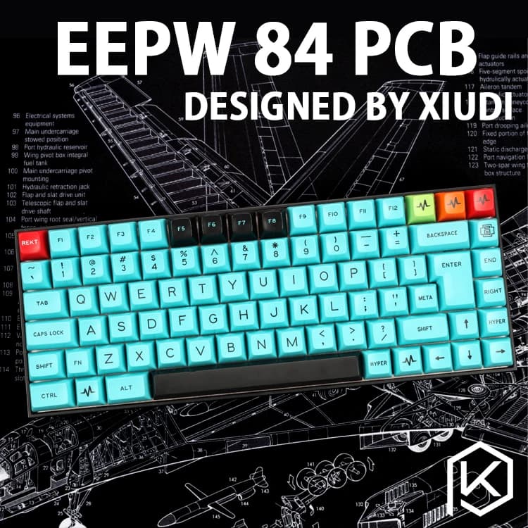 Xd84 pro 75% eepw84 Custom Mechanical Keyboard Support TKG-TOOLS Underglow RGB PCB programmed kle Kimera core A Layout Bag