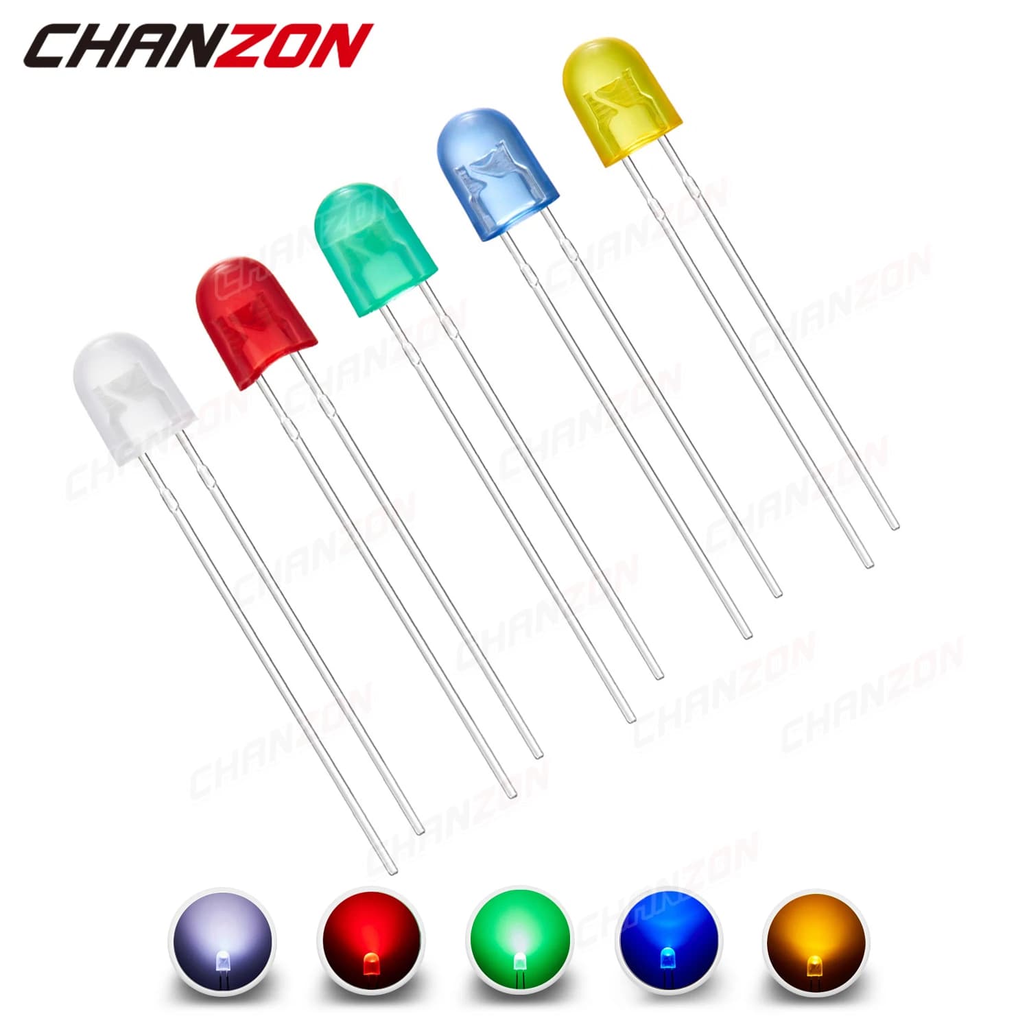 100Pcs 5mm Oval LED Diode 546 White Red Green Blue Yellow 2V 3V 20mA 5x4x6 mm Diffused Wide Angle DIY Lights Emitting Lamp Bulb