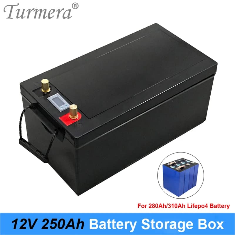 Turmera 12V 280Ah 310Ah 3.2V Lifepo4 Battery Storage Box Case with Indicator to Solar Power System or Uninterrupted Power Supply