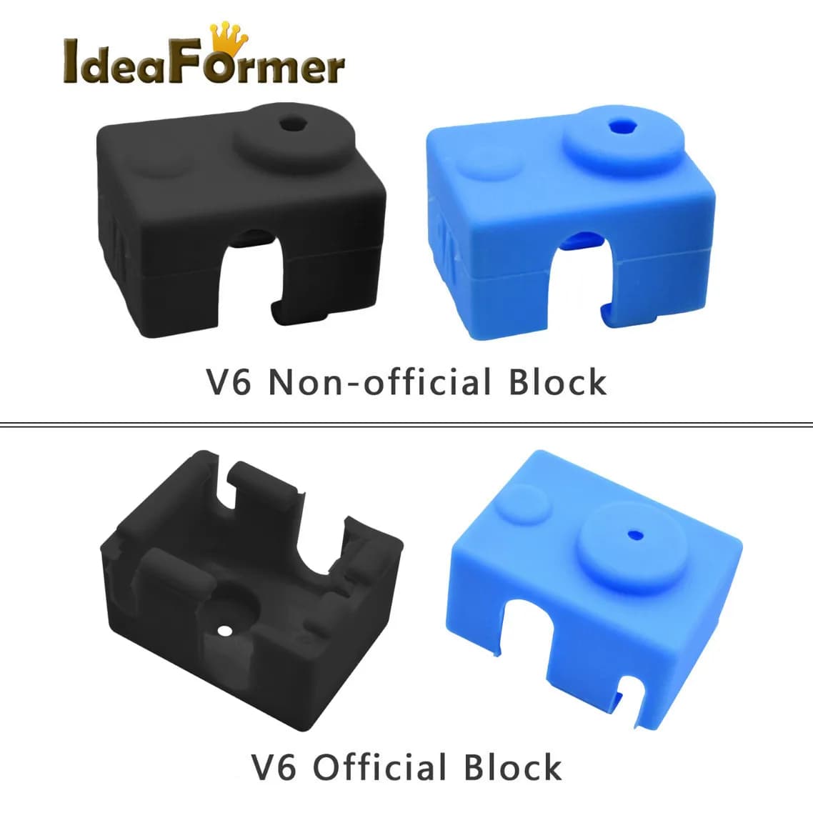 5 pcs V6 Silicone Socket 3D Printer Parts Support E3D V6 PT100 official/non-official J-head hotend Block Warm Cover Sleeve