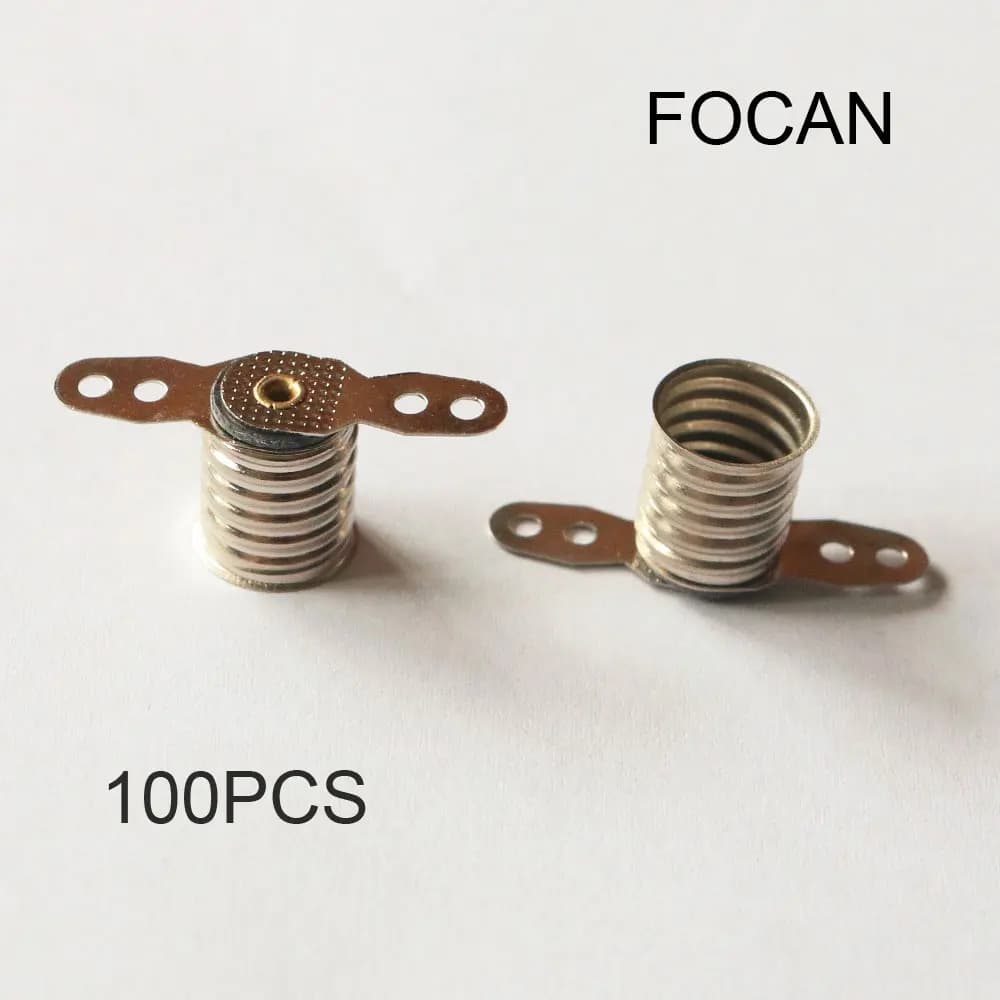 Portalampada E10 da 100 pezzi, portalampada in miniatura con tappi a saldare, portalampada a base leggera ircuit electrica lampadine a LED a gamba lunga