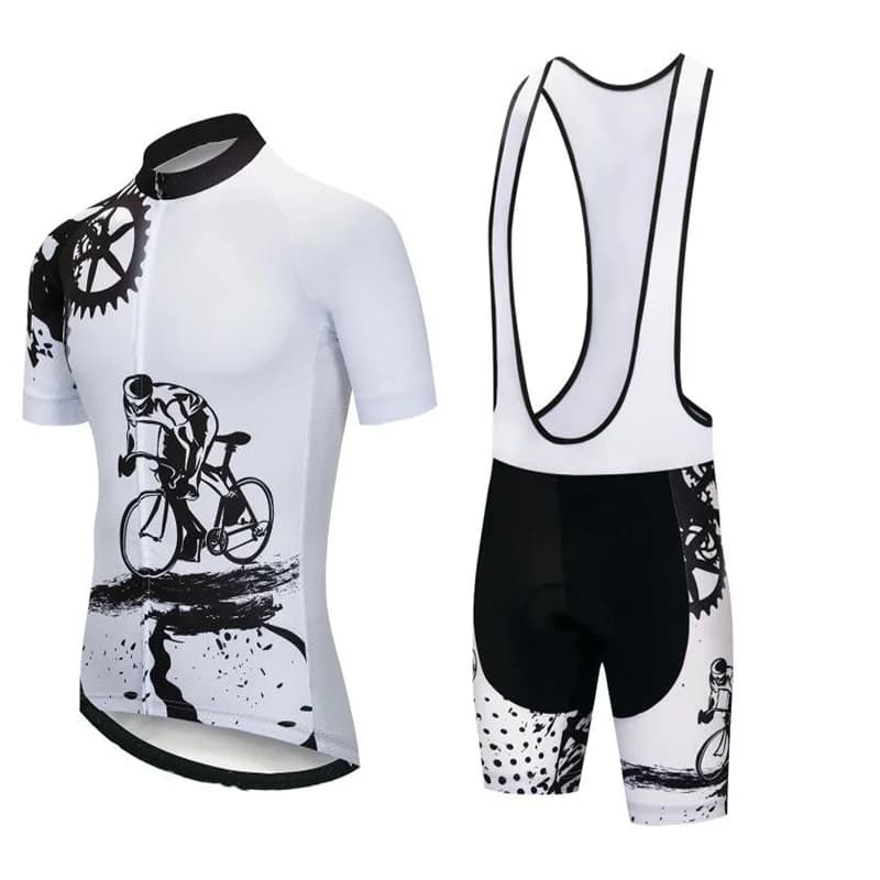 Cycling Set Summer Short Sleeve Breathable Anti UV Pro Team Racing Sports Clothing Bike Knit With Shorts Men's Jumpsuit