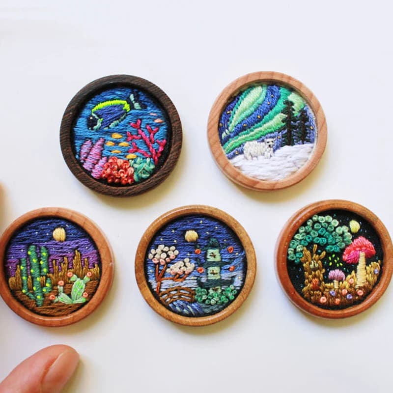 Mini Modello di Fiore Del Ricamo Kit con il Cerchio per Principianti Kit di Ricamo A Punto Croce Cucito Arte Artigianato Decorazione Della Casa Della Pittura