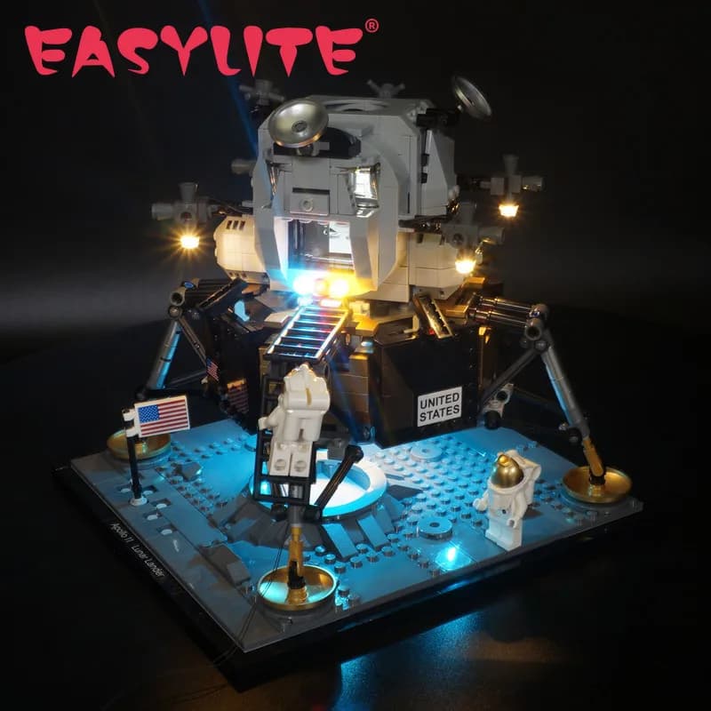 Set di luci a LED per 10266 Creator Apollo 11 Moon Lunar Lander Bin Giocattoli fai da te Blocchi Solo mattoni Kit di illuminazione Non include il modello