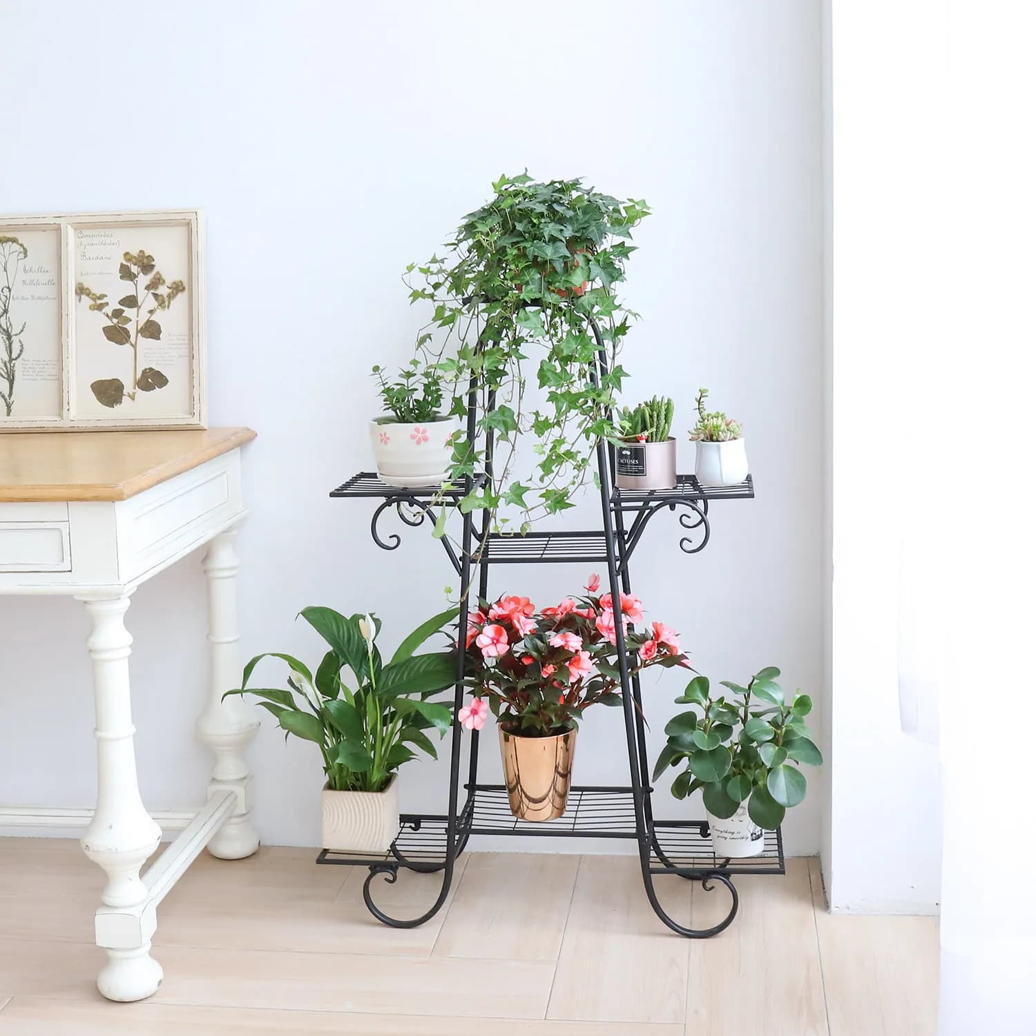 Grandi supporti per piante a 7 livelli supporto per scaffali per piante in metallo per interni fioriere in vaso multistrato per esterni espositore Patio giardino