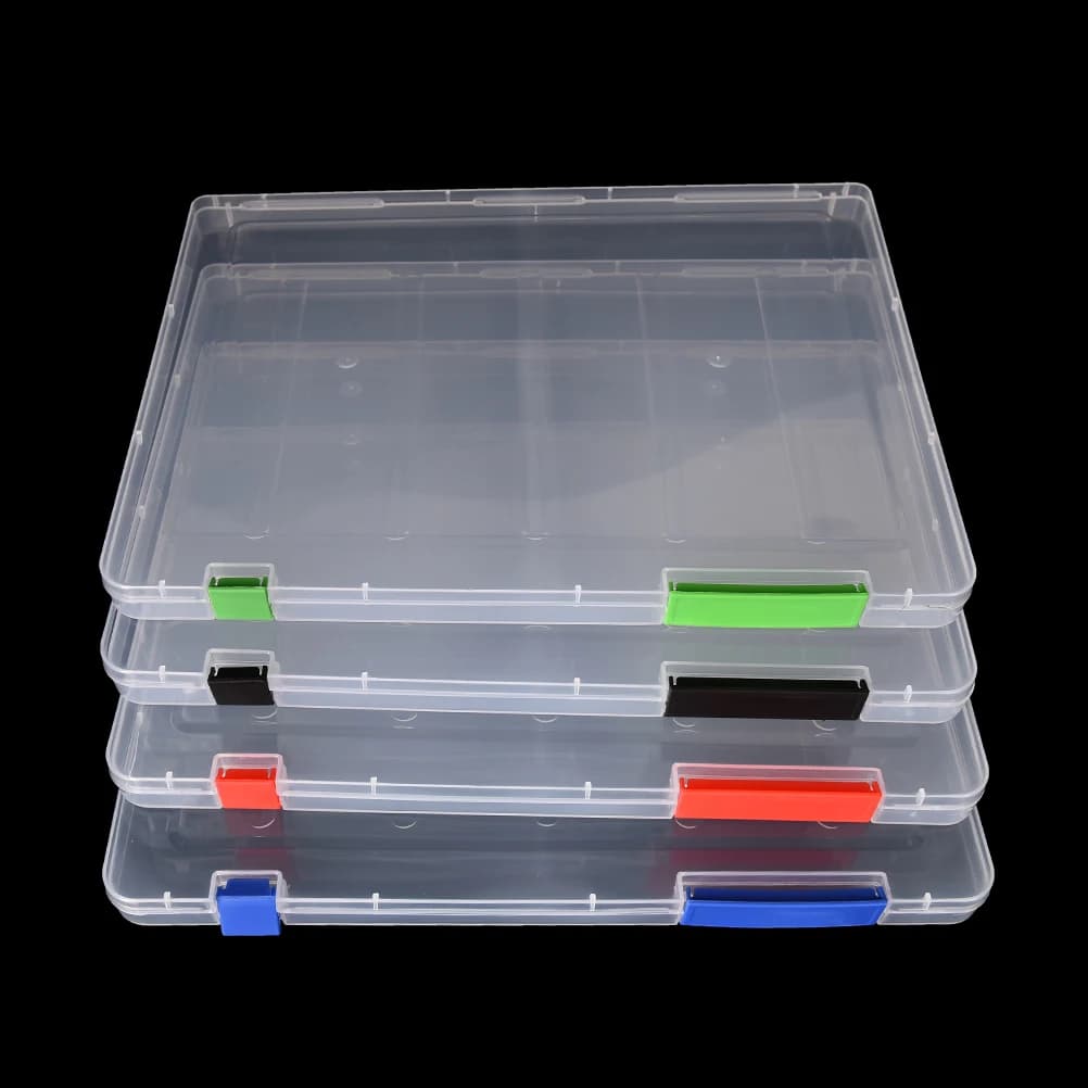 Trasparente Scatola di Immagazzinaggio di Plastica Trasparente Documento di Carta di Riempimento Caso di File PP Organizzatore di Stoccaggio Invisibile A4 Cancelleria Custodie