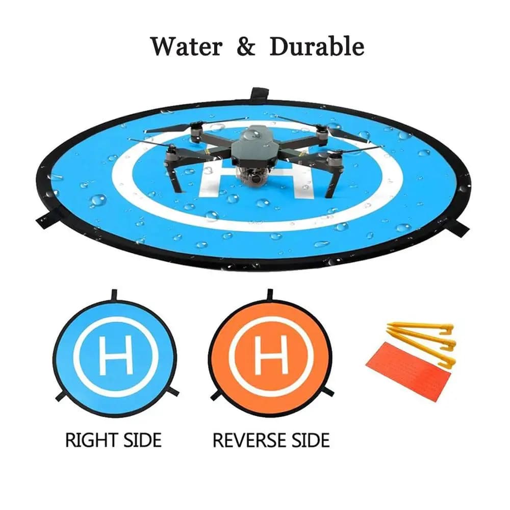 Tappetino di atterraggio per drone, tappetino per elicottero pieghevole portatile impermeabile da 30"/75 cm per DJI Mavic Pro Phantom 2/3/4/ Pro, RC