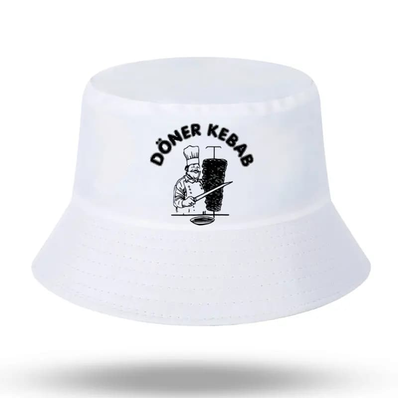 Doner Kebab stampa uomo donna cappello da pescatore protezione solare esterna cappello da spiaggia cappello da pescatore cappello da pesca per escursionismo
