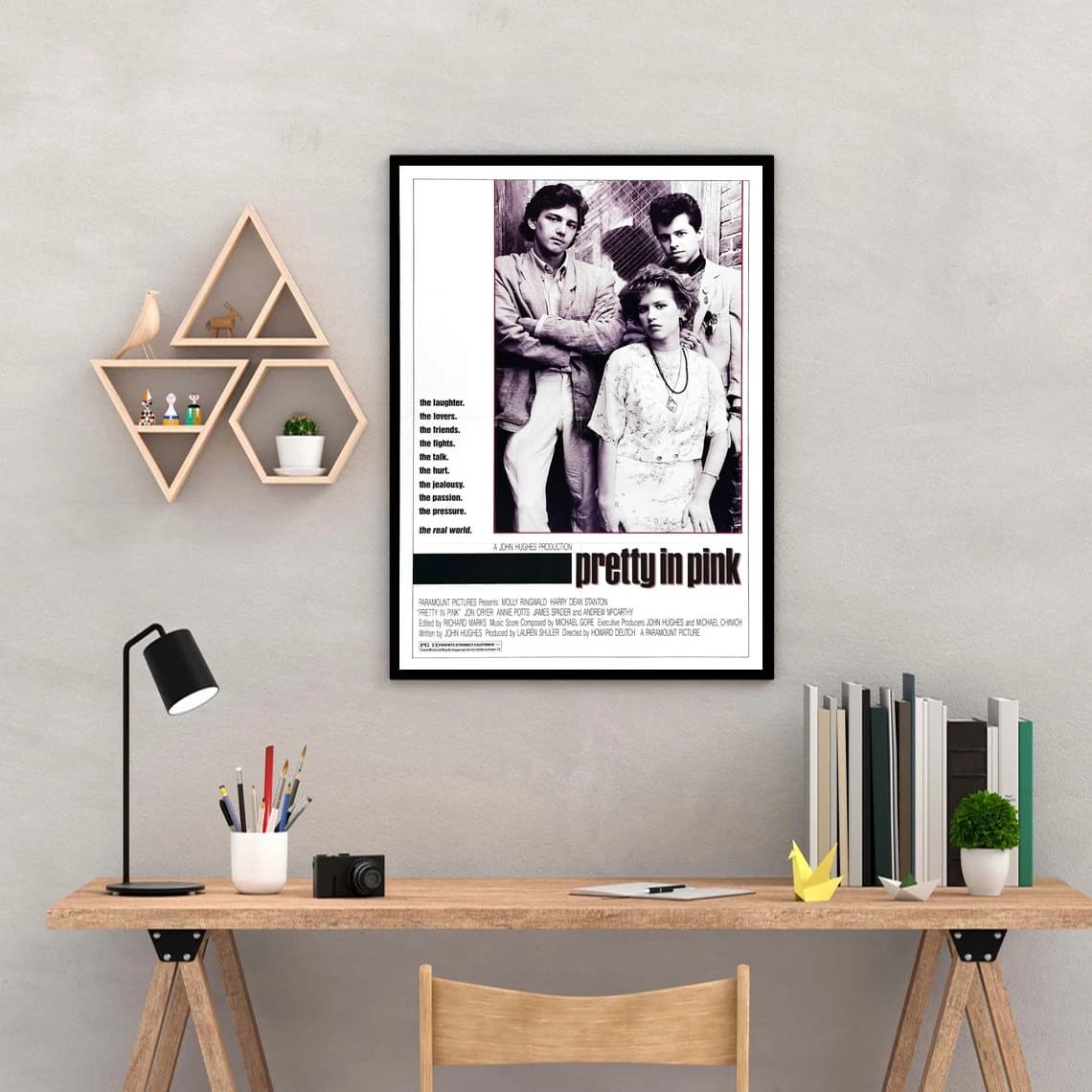Pretty In Pink Movie Cover Poster Artistic print on canvas Painting mural images Living room Decorations for the house (Unframed)