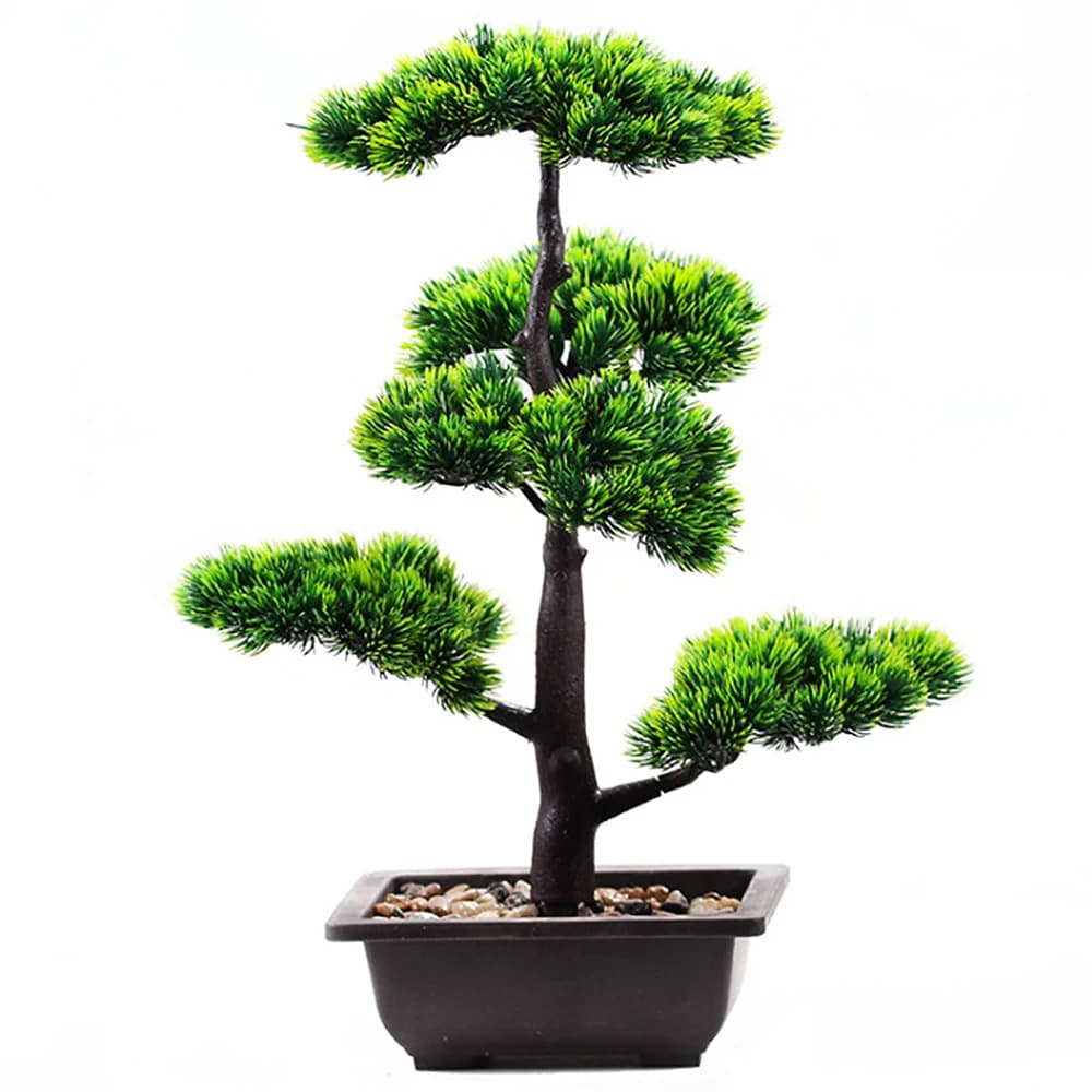Artificial Plants Beauty Pine Finy Phoenix Pine Pot Plant Realistic Bonsai Office DIY Decorative Festival Gift House Decorations