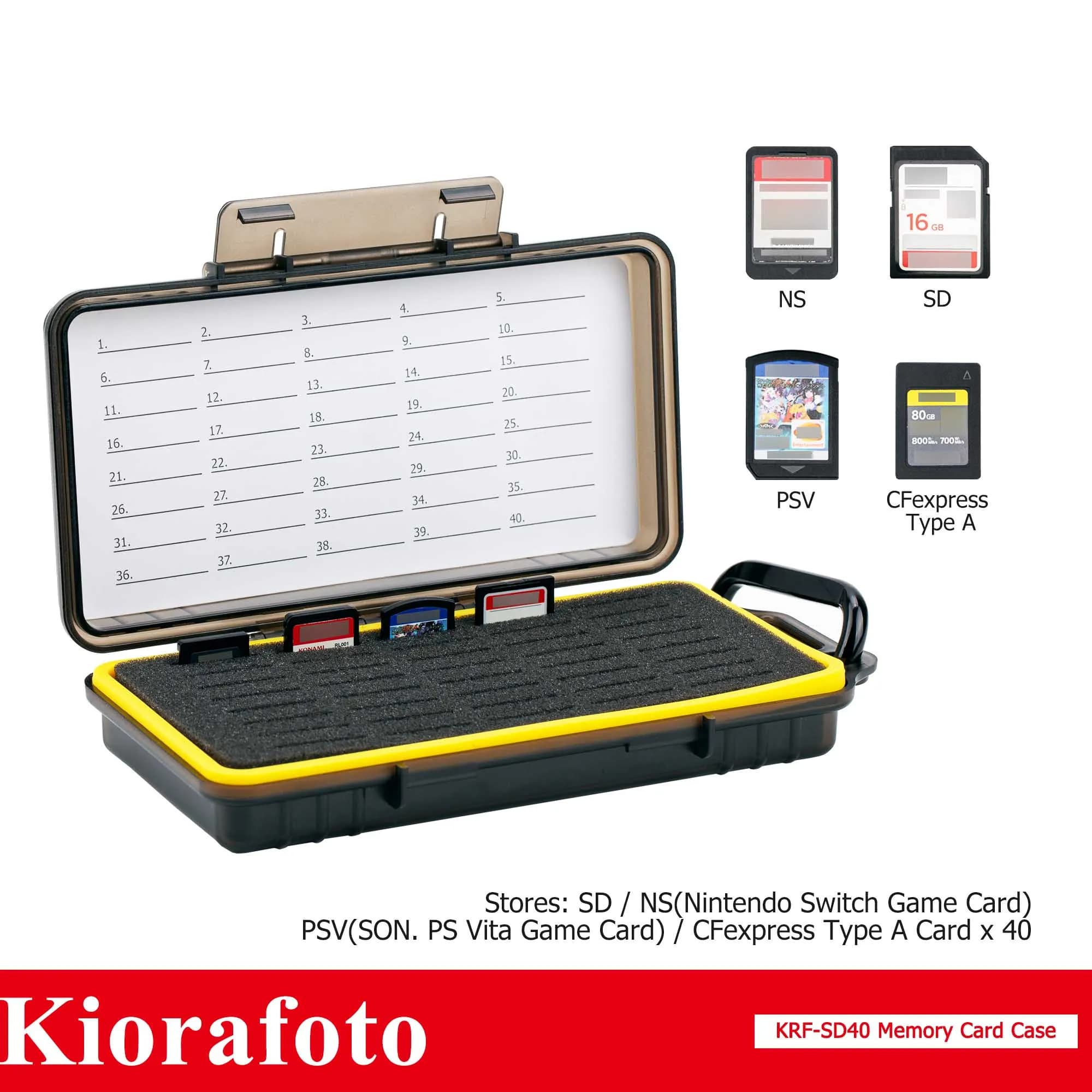 40 slot custodia per scheda di memoria per SD SDHC SDXC Cfexpress tipo A fotocamera Sony PSV PS Vita Nintendo Switch scatola di immagazzinaggio della scheda di gioco