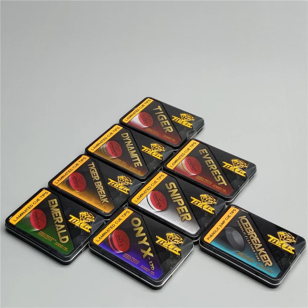 Suggerimenti per stecca da biliardo Tiger Onyx Sniper Everest smeraldo strati laminati rompighiaccio rottura fenolica suggerimenti per il salto Carom biliardo accessori