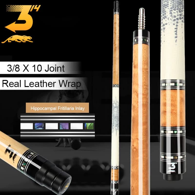NUOVO Handmade Biliardo Pool Cue 13 millimetri 11.5 millimetri 10.5 millimetri Punte di 1/2 Stecca da Biliardo Bastone con Estensione Carbonio Rare di legno
