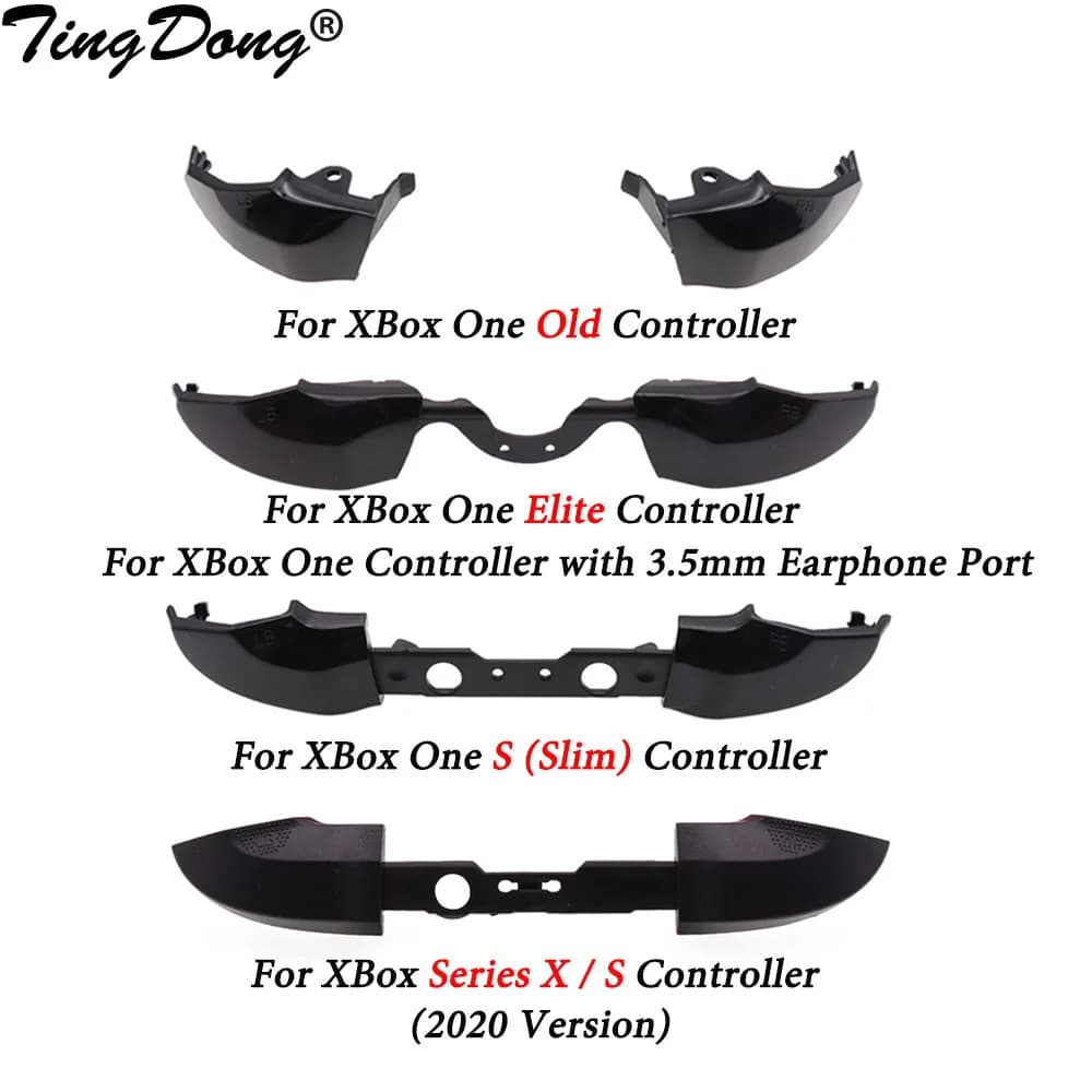 TingDong 10 pz per Xbox One S Elite Controller RB LB paraurti Trigger pulsanti Mod Kit per XBox Series X S Gamepad accessori di gioco