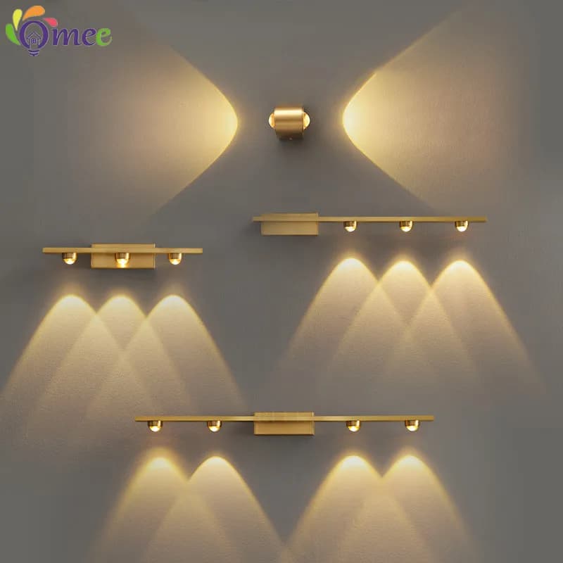 Lampada frontale moderna e creativa per specchio da bagno, armadietto a specchio per hotel, lampade a specchio a LED, soggiorno, camera da letto, trucco, lampada da parete artistica