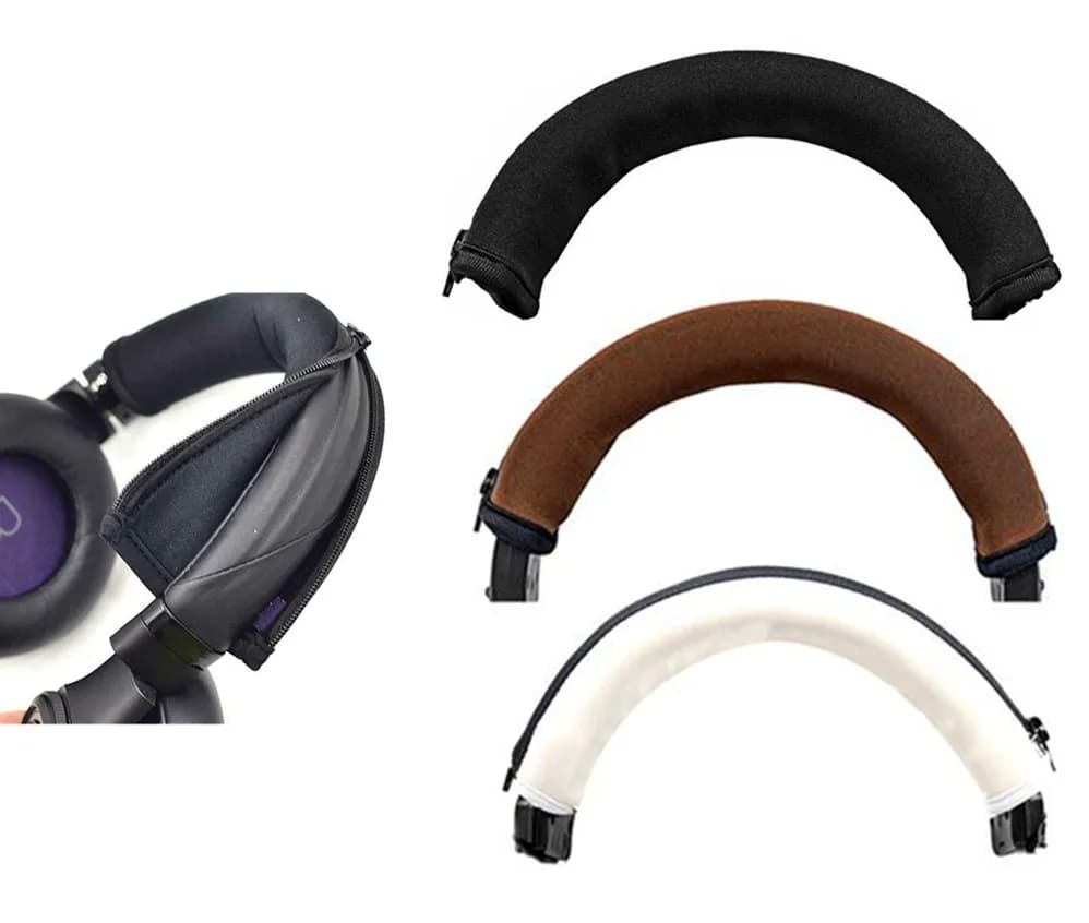 Replacement of top cover of head with head zipper for spare parts of wireless head Corsair Virtuoso RGB