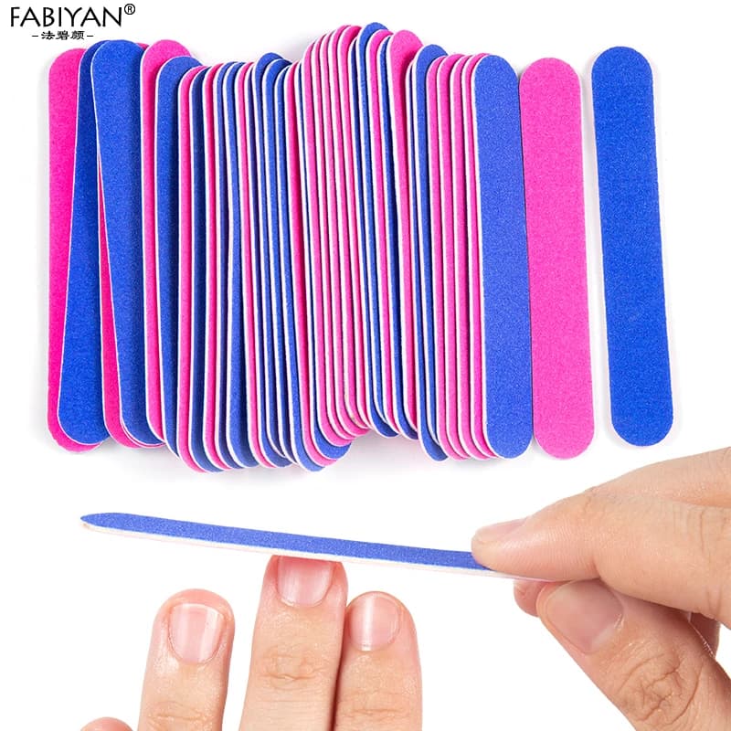 10/50/100 Pz/lotto Unghie Artistiche Lime Carta Vetrata Gel UV Polish Manicure Pedicure Strumento Rettifica Buffer Blocco punte 180/240 Doppio Lato