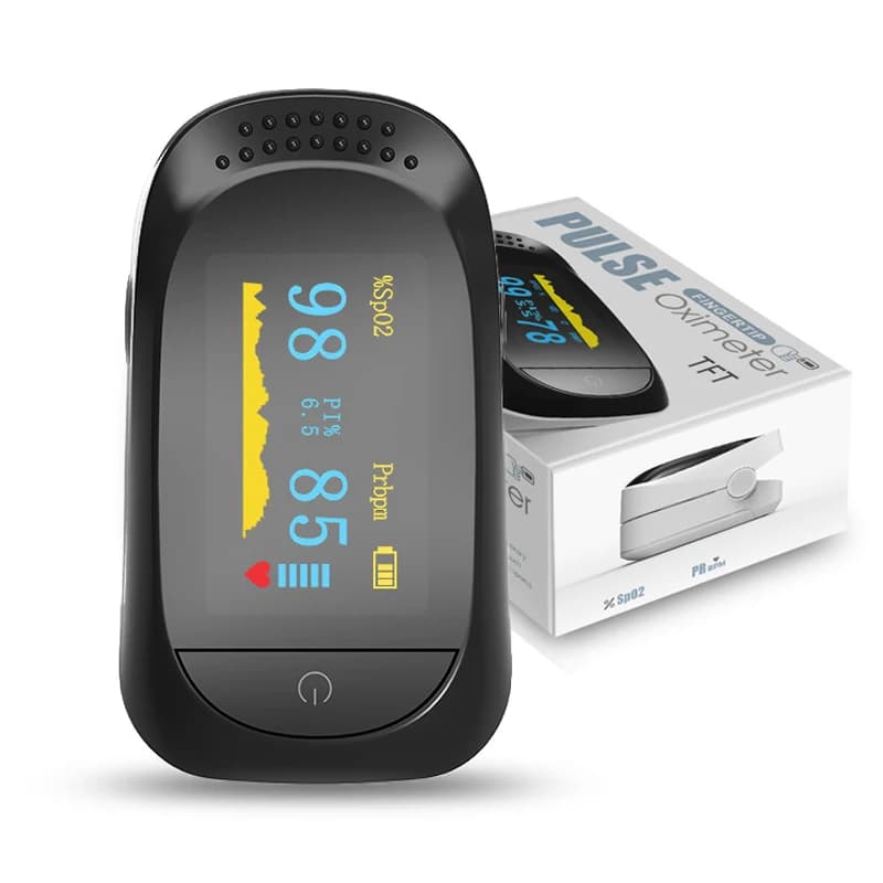 Digital finger pulse oximeter with OLED Display, Blood Oxygen Meter, SPO2, A1 Saturimeter
