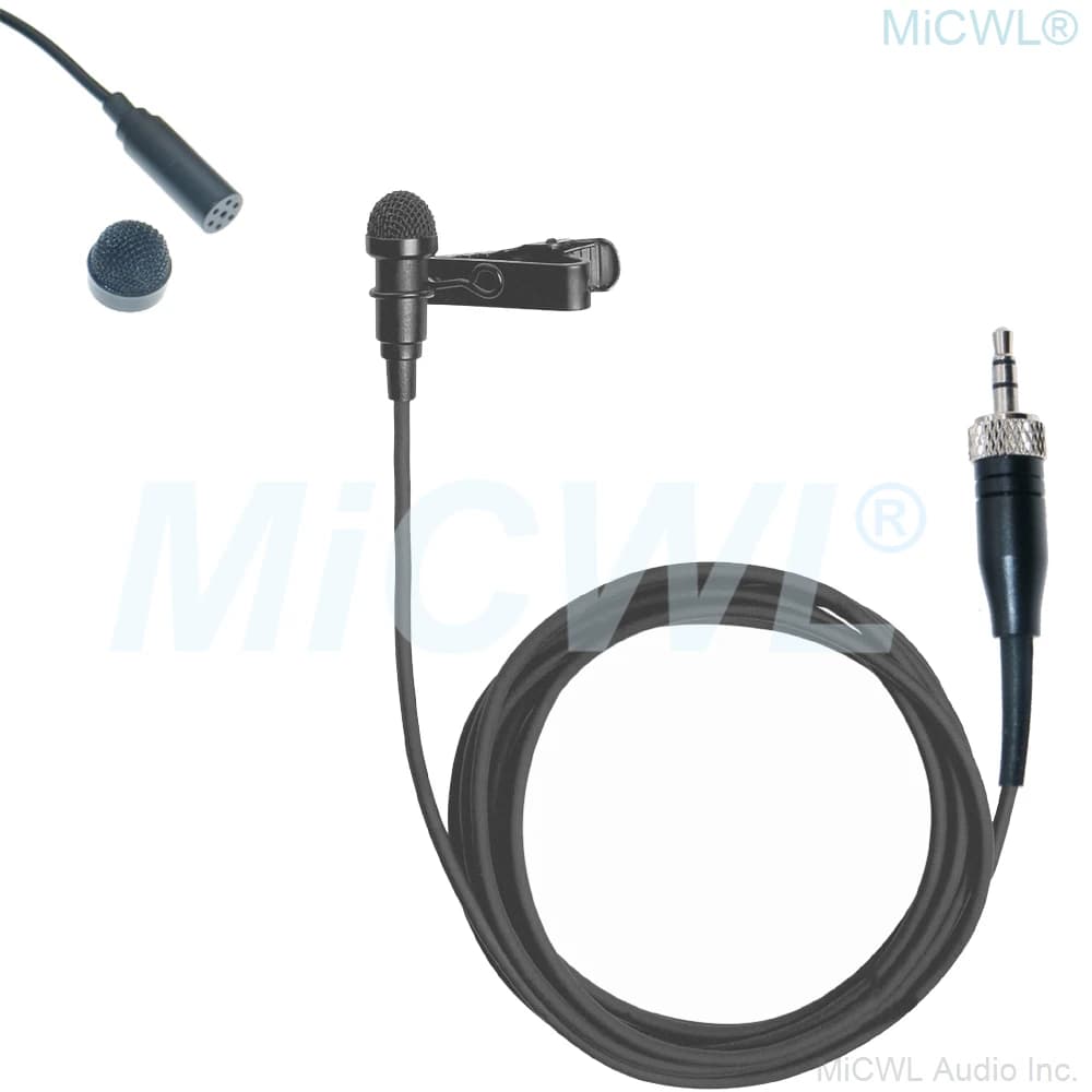 Microfono professionale con fermacravatta ME2 per sistema di microfoni con cintura wireless Sennheiser MKE2 Lavalier originale con cappuccio in schiuma metallica