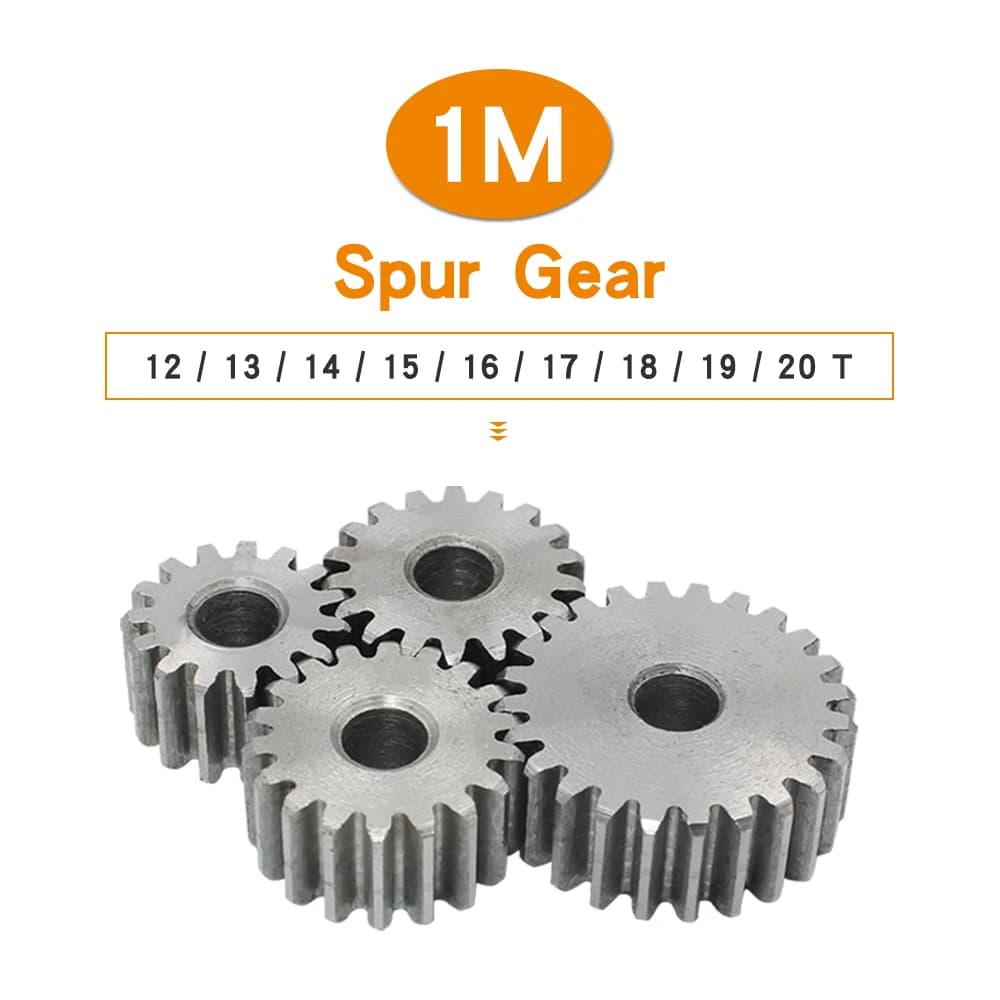 Ingranaggio cilindrico 1 pezzo 1M-12T/13T/14T/15T/16T/17T/18T/19T/20T SC45 # Accessori per la trasmissione a ingranaggi cilindrici in materiale acciaio al carbonio