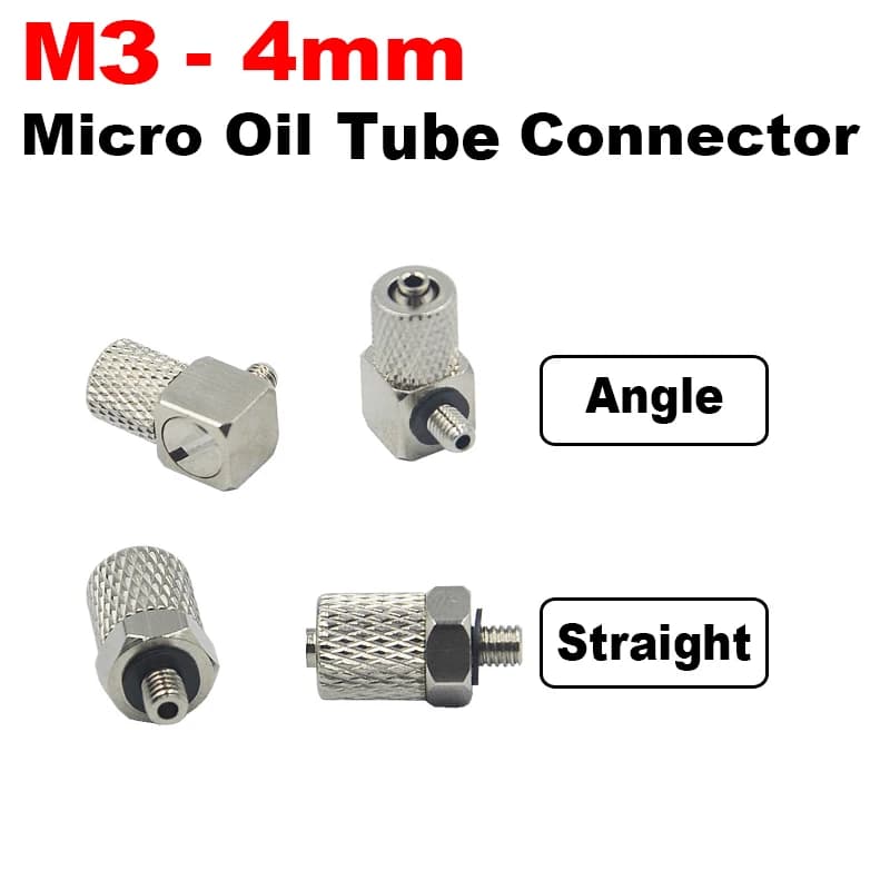 4PCS M3-4mm Connettore Per Tubo Olio Idraulico E Braccio Telescopico RC Escavatore Rimorchio Auto Giocattolo Modello