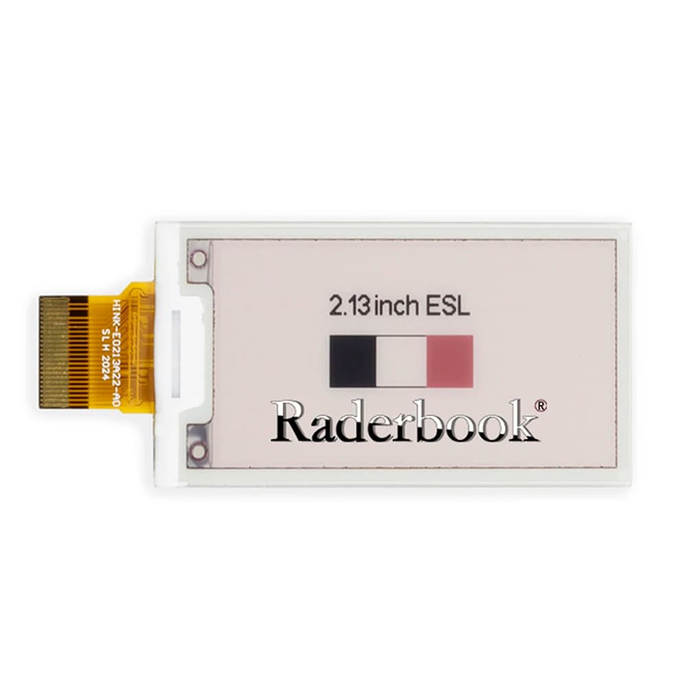 Hink-E0213A22 212x104 Pannello display E-Ink Raw da 2,13 pollici Rosso Nero Bianco 3 colori e-Paper Compatibile Raspberry Pi 4B/Arduino