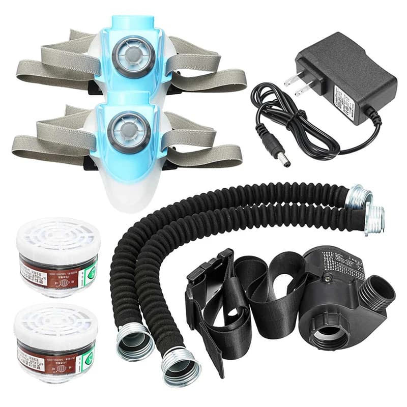 8 in 1 breather portable air supply system electric air supply gas mask coal industry half dust mask