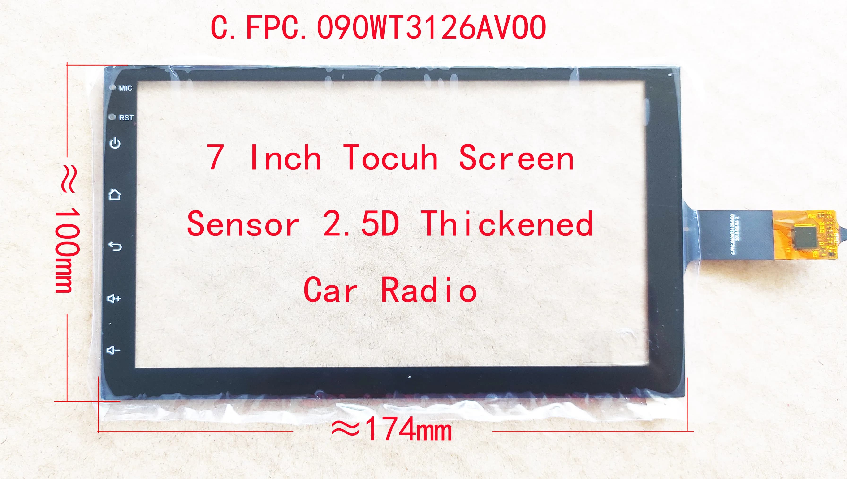 Digitalizzatore sensore Touch Screen da 7 pollici per CarRadio CarPlay 174*100mm 6pin GT911 C. Muslimah LXH820-150-FPC