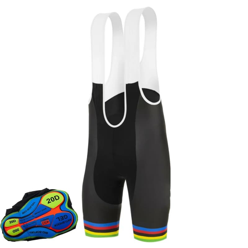 Shorts with cycling straps with 20D gel thick shockproof padding Men's cycling shorts 6 hours Ride Pro Lycra Men's cycling shorts