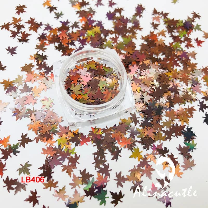 15g Paillettes foglia d'acero Forniture fai-da-te Unghie artistiche Polimero Accessori trasparenti Fai da te Paillettes scrapbook shakes