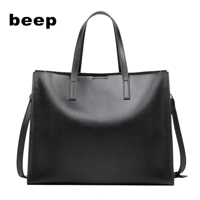 Beep New Superior pelle bovina Luxury fashion women borsa in vera pelle borsa a tracolla tote in pelle da donna semplice borsa da donna grande