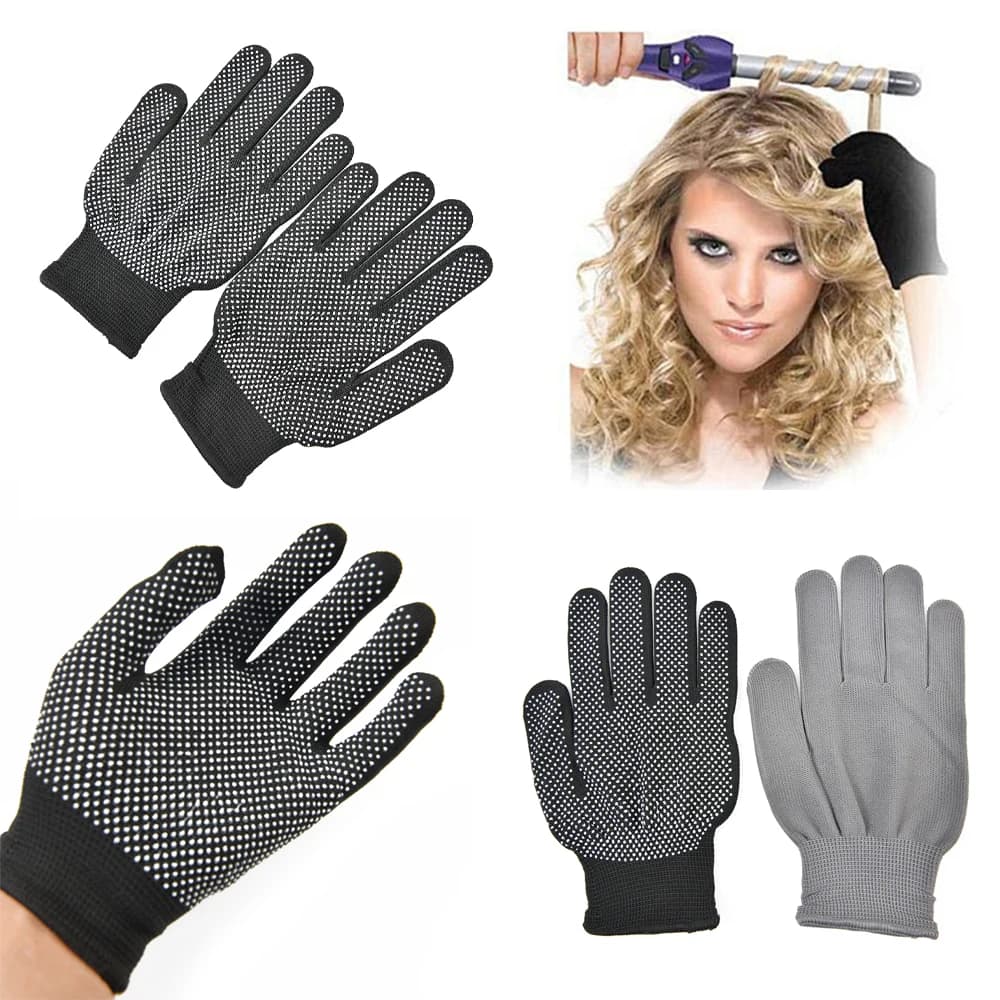 1 paio piastra per capelli permanente arricciacapelli parrucchiere guanto da dito resistente al calore strumenti per lo styling per la cura dei capelli guanti per lo styling termici