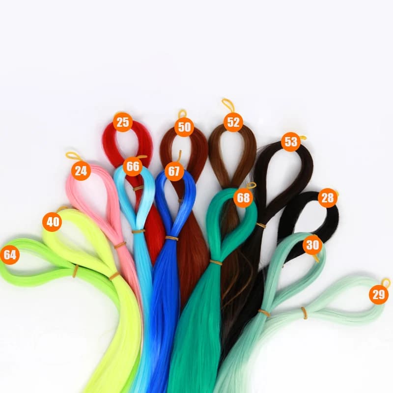 SD / BJD ye Luoli piccolo salone di stoffa ob bambola parrucca capelli 80 cm intrecciati a mano capelli fai da te modificati innesto capelli
