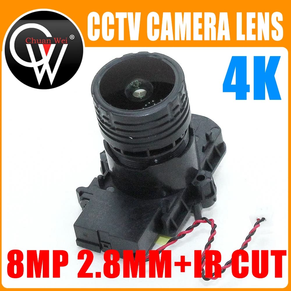 4K HD 2.8mm 8MP F0.95 M16 focal point 1/2.7 "ir cut + lens for camera card module IMX327 , IMX307 , IMX290 , IMX291