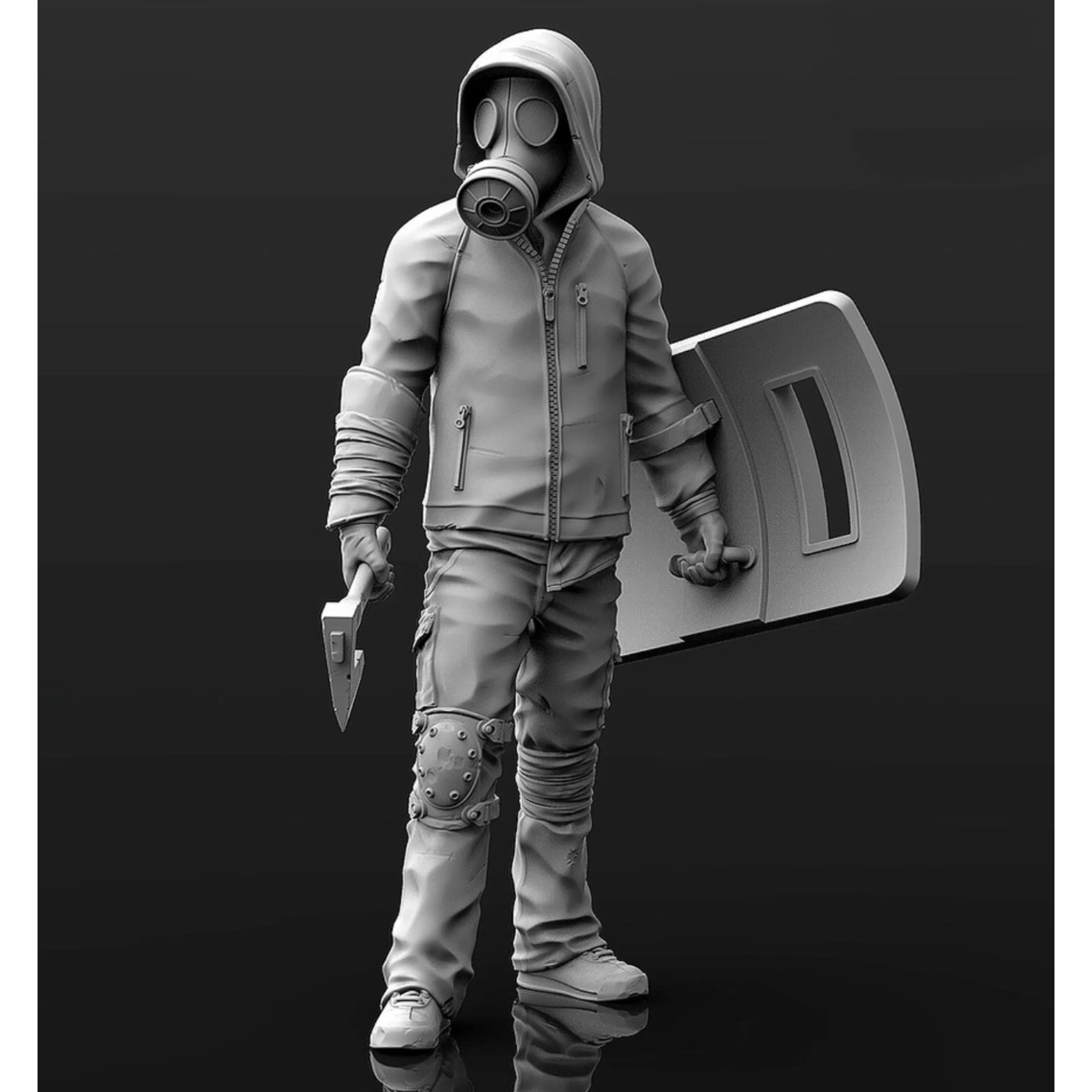 Modello in resina 1/35 figura GK, tema biochimico, kit non assemblato e non verniciato