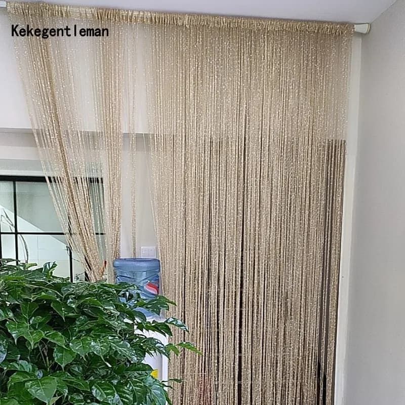 3x2.4m tenda lucida stringa linea nappa tende finestra porta divisore drappo soggiorno arredamento mantovana