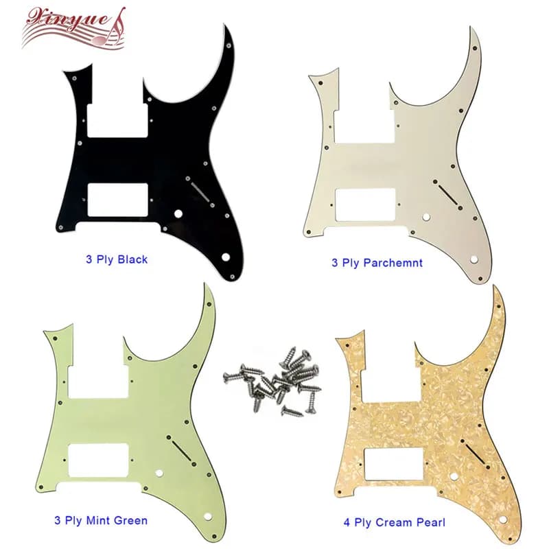Xinyue Guitar Parts-per viti a 10 fori MIJ Ibanez RG350EXZ battipenna per chitarra Humbucker HH Pickup piastra antigraffio, molti colori