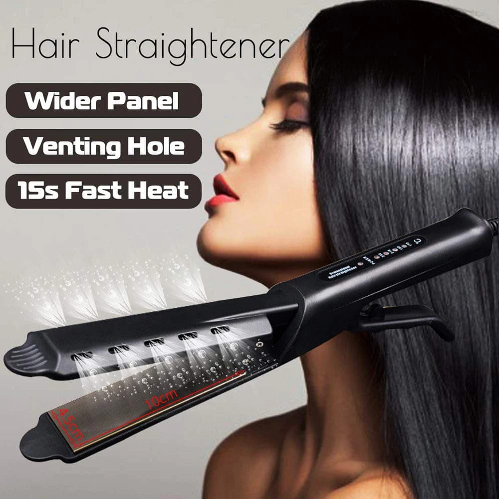 Piastra Professionale per Capelli a Quattro Impostazioni, con Piastre in Ceramica, per Capelli Bagnati e Asciutti, Riscaldamento Rapido, Strumento per Styling e Lisciatura
