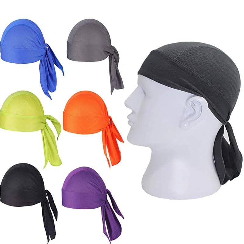 Berretto da ciclismo ad asciugatura rapida che assorbe il sudore Sciarpa per la testa Cappelli da pirata per uomo Donna Corsa Equitazione Bandana Foulard Ciclismo