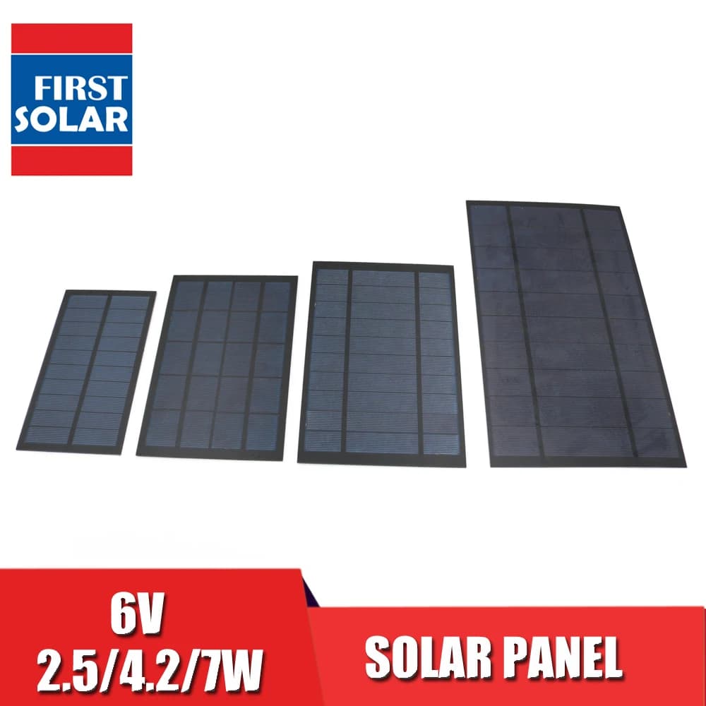 6 V 2.5 4.2 7 W uscita USB batteria solare esterna 18650 caricabatterie porta femmina USB 6 V regolatori di carica pannello solare